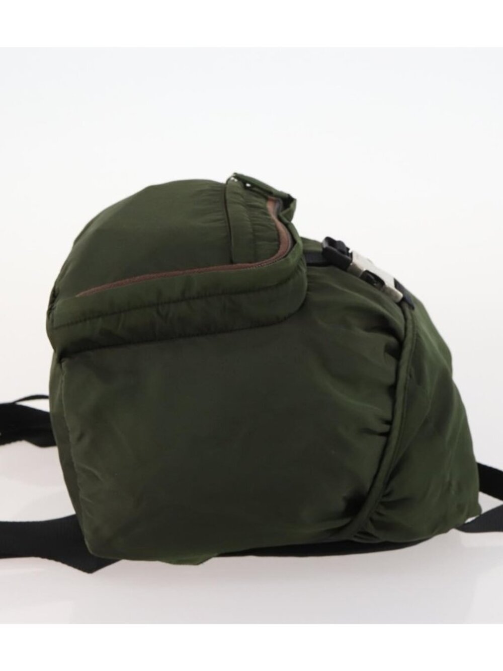 PRADA Backpack Nylon Green Silver - Picture 3 of 16